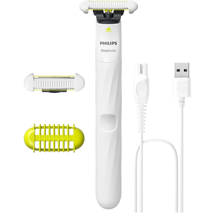 Aparat electric de ras si tuns PHILIPS OneBlade Intimate QP1924/30, special conceput pentru zonele intime, o lama SkinProtect aditionala, unisex