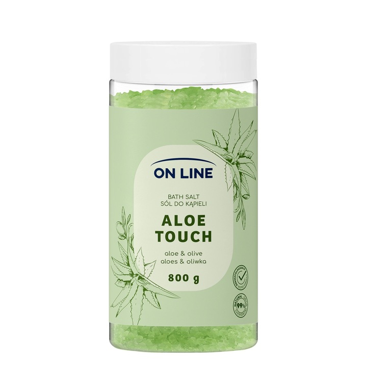 Сол за вана, Forte Sweeden, Aloe Touch, 800 г, с алое вера и зехтин