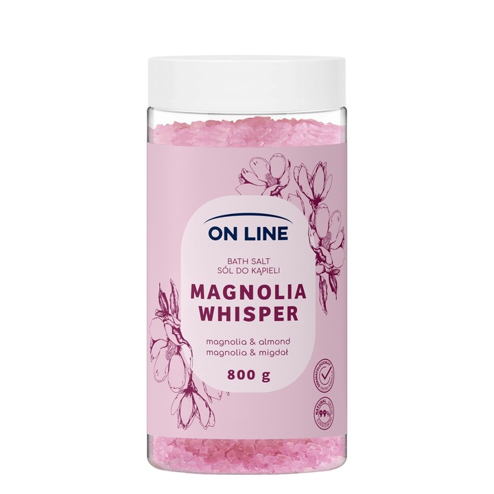 Сол за вана Forte Sweeden Magnolia Whisper 800 г, колаген, екстракт от бадем