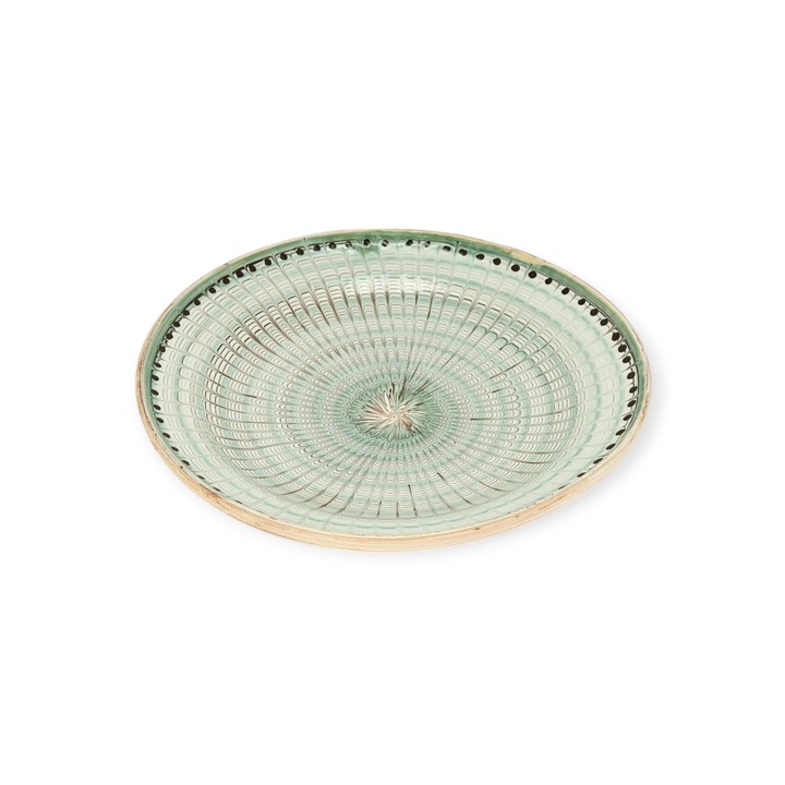 Farfurie CERAMICA DE HOREZU model Taier Traditional 2730, verde, ceramică