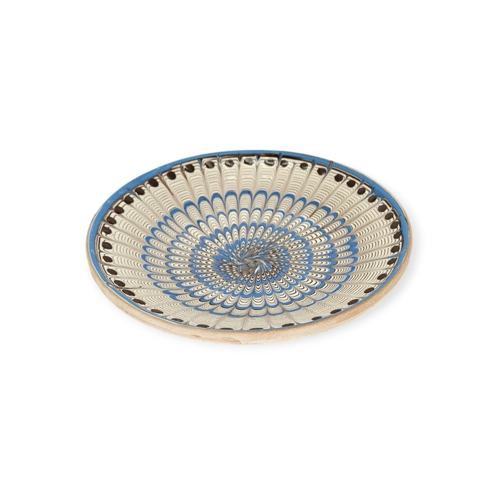 Чиния HOREZU CERAMICA модел 1922 Синя паунова опашка 22см