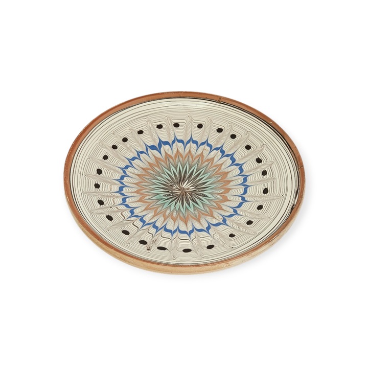 Farfurie Traditionala Model 1922 D1C3 Multicolora M2 22cm