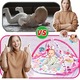 SmartVibe smart kinder vibe център за активност матрак и кошара, 3 в 1 включва възглавница, 20 цветни топки, 7 сензорни играчки, огледало, аркада, миеща се, мултифункционална, от 0 месеца, розов цвят