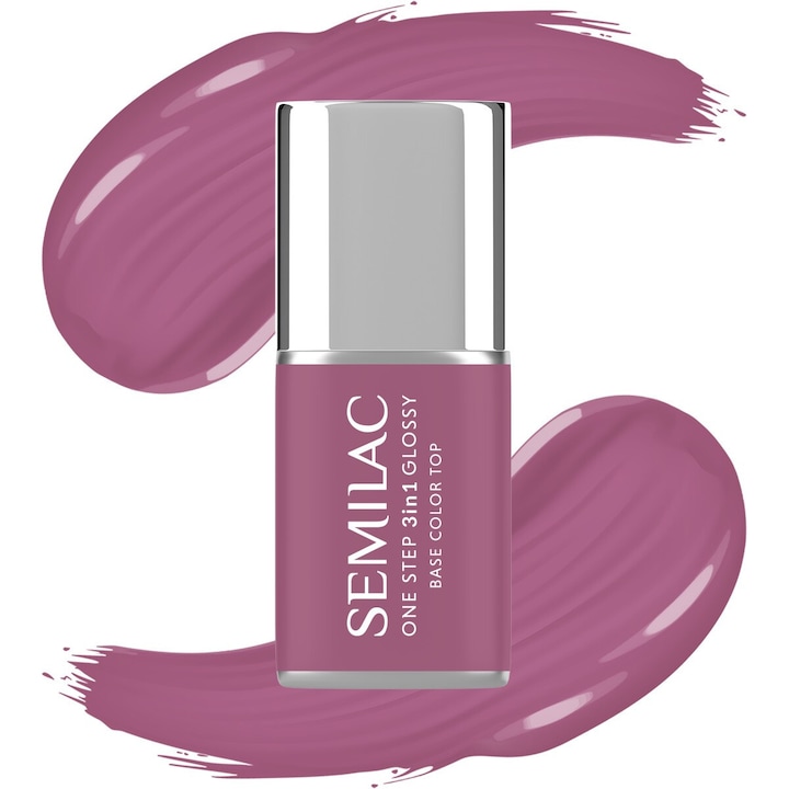 Oja Semilac One Step 3in1 S205 Purple Beige, 7 ml, usor de aplicat