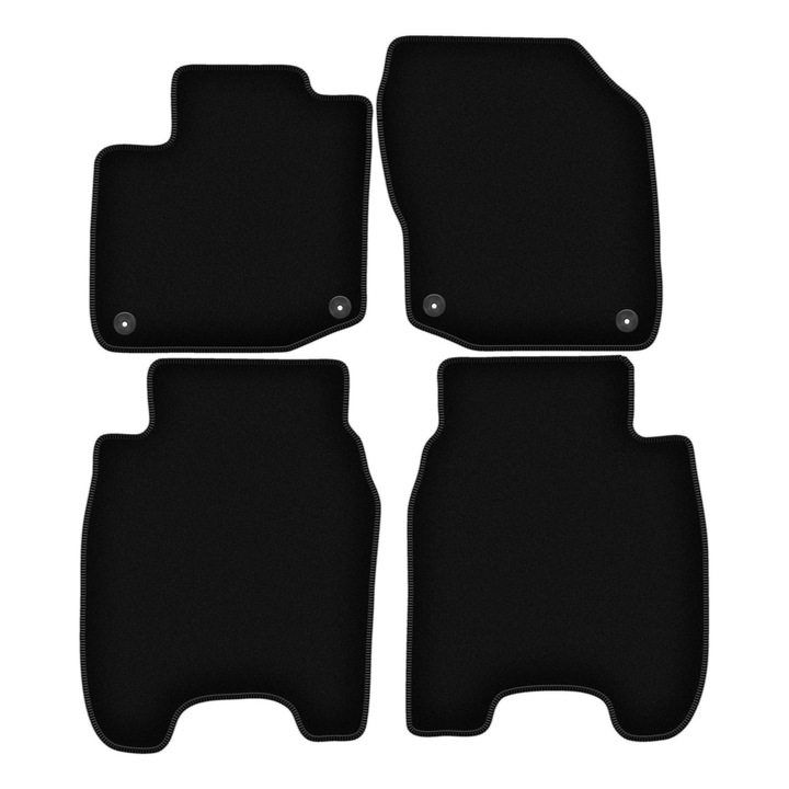 Set BASIC covorase auto, 4 bucati, presuri auto, pentru:: Honda Civic IX (2011-2016) Combi (39cm) negru