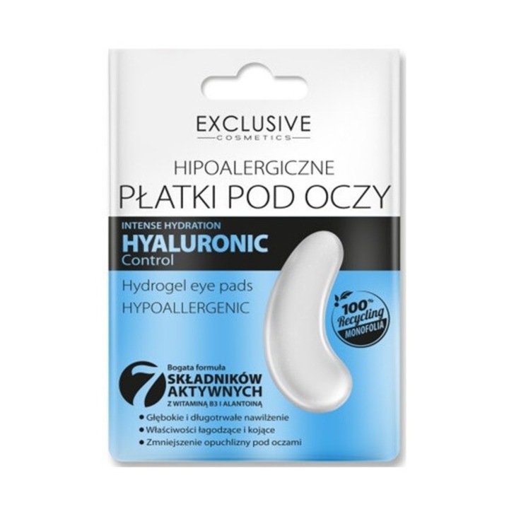 Patchuri hipoalergice pentru ochi, SWIT, cu acid hialuronic, 1 pereche, hidratante, fara coloranti