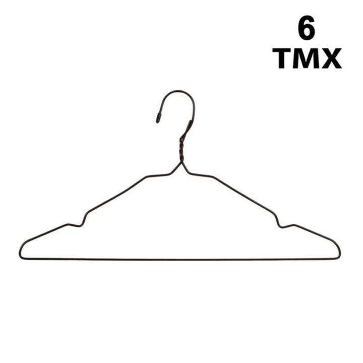 Set de 6 umerase metalice negre 40x20cm