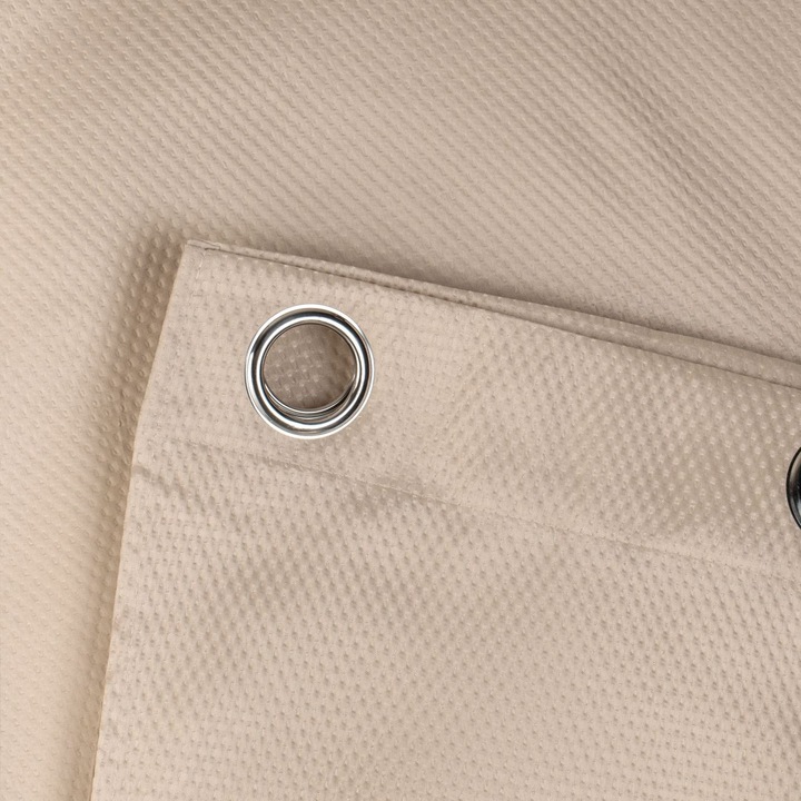 Perdea Dus Bej Textila cu Model Reliefat 180x200cm