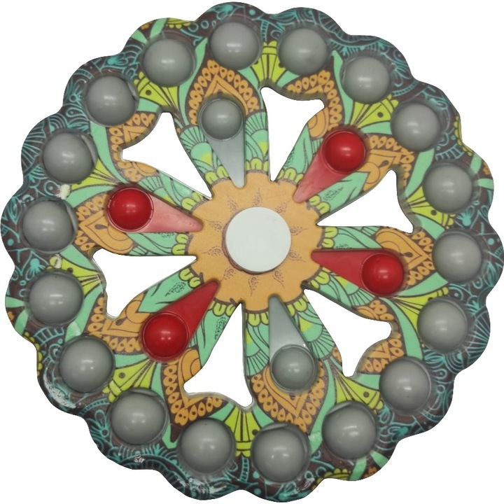 Stresszoldó játék, egyszerű gödröcske, izgul játékpörgető, 24 ponttal, többszínű, mix, Cyrax