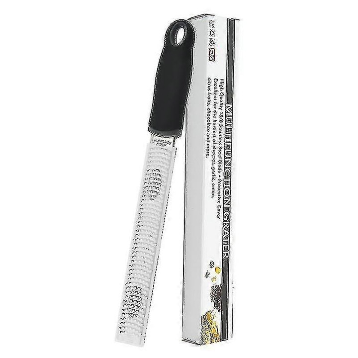 Razatoare Microplane, neagra, pentru citrice, parmezan, ghimbir, ciocolata si nucsoara, cu lama fina, set.