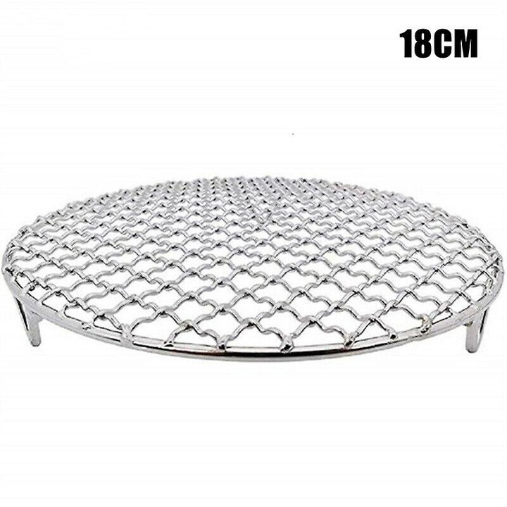 Gratar rotund din inox, O 15 18 20 24 29cm, argintiu