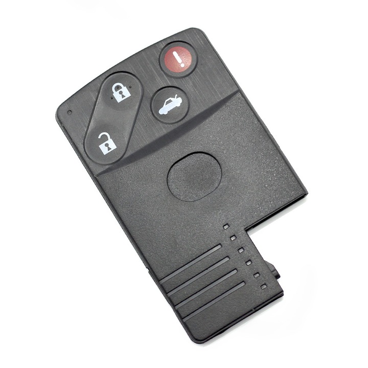 Mazda autókulcs-ház, 3+1 gomb, fekete színű, Briggs