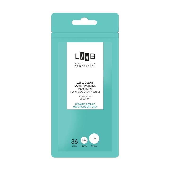 Plasturi pentru ten Oceanic AA LAAB Set 36 plasturi pentru imperfectiuni, reduce roseata, 6x8cm