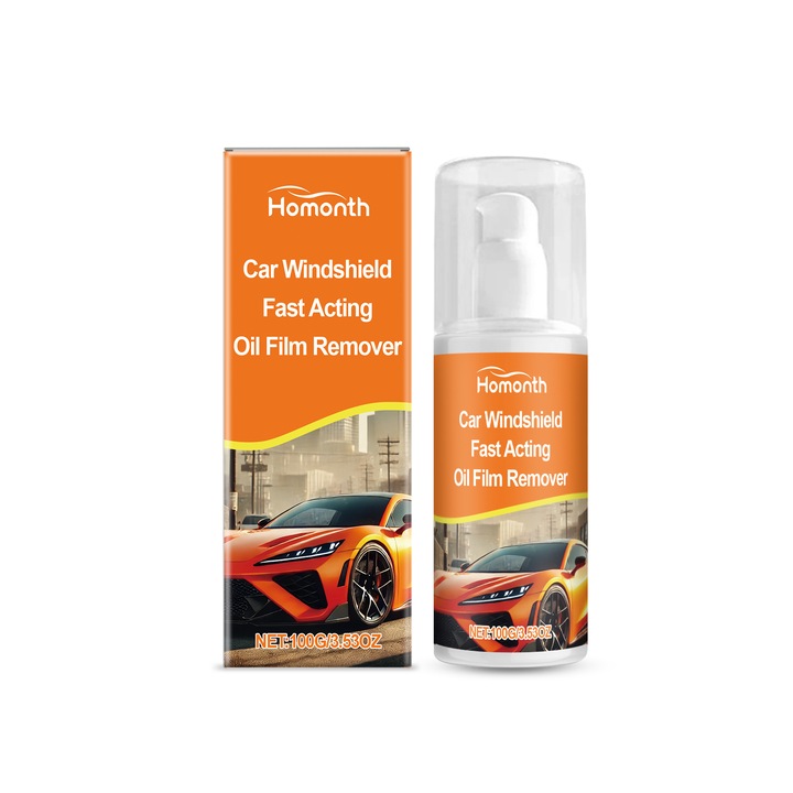 Homonth, olajfilm eltávolító, autó szélvédő tisztító, szennyeződésmentesítő, esőlepergető fényesítő tisztító, 2 db