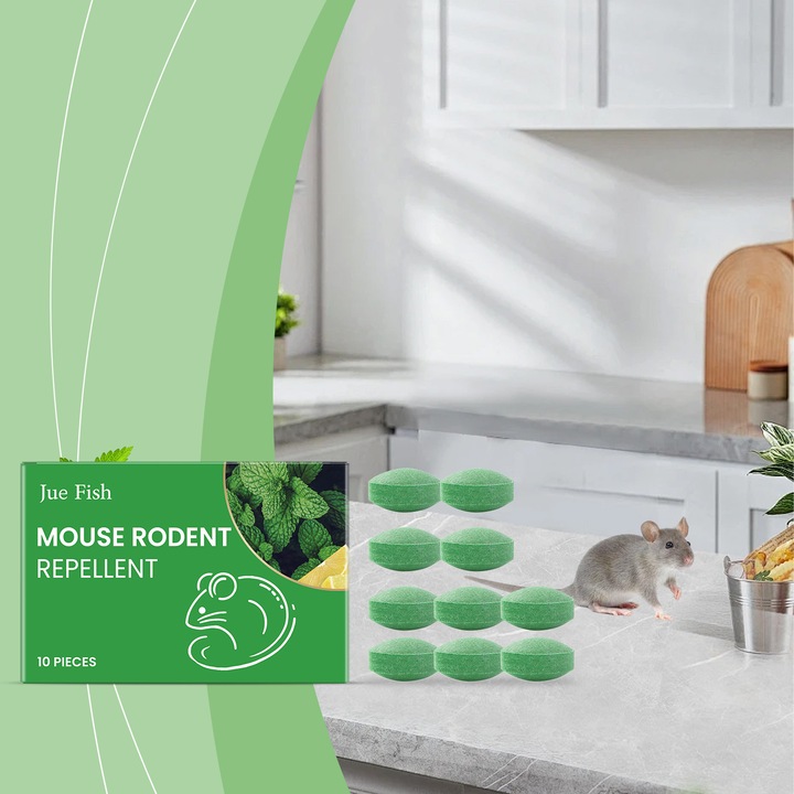 Repelent pentru soareci, Jue fish, 2 bucati, cu extract de lamaie si mentol, antidaunator pentru interior si exterior