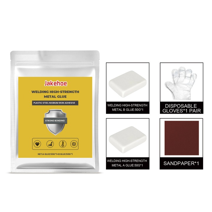 Adeziv metalic pentru sudura, Jakehoe, rezistent, utilizare simpla, 50ml