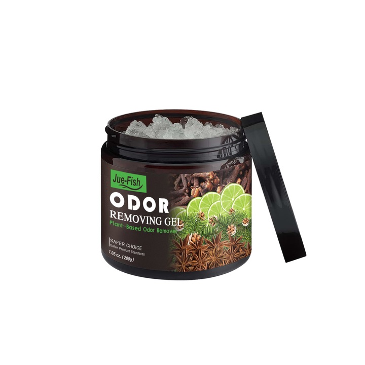 Odorizant camera gel, Jue-Fish, cu cuisoare, cedru si lime, 30-60 zile, set de 3 bucati