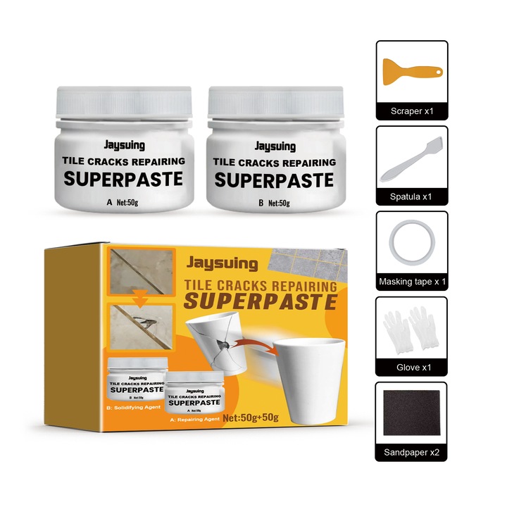 Pasta de reparare pentru placi, 100g, multicolor, pentru gresie, faianta, ceramica