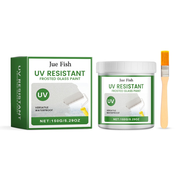 Vopsea pentru sticla mata Jue-Fish, rezistenta la umiditate multifunctionala, protectie impotriva luminii, vopsea pentru sticla rezistenta la uzura, 2 buc.