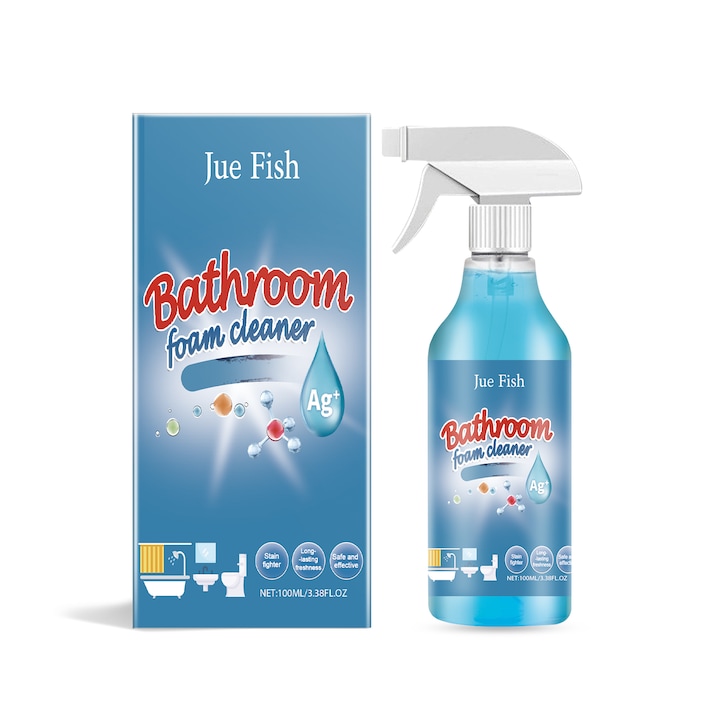 Solutie de curatare JUE FISH 100ml pentru baie, curatare eficienta, protectie, metal, sticla, faianta