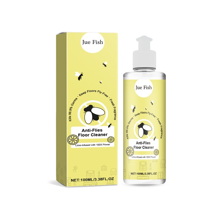 Set de 3 articole antidaunatori Jue-Fish, detergent pentru curatarea podelelor, eliminare mirosuri, parfum proaspat, non-alunecos