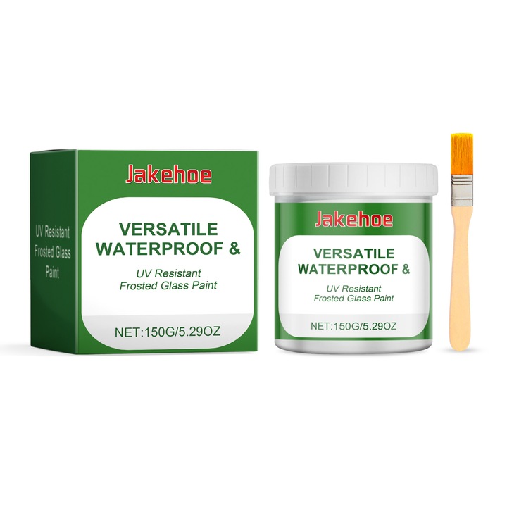 Vopsea Jakehoe pentru sticla mata, rezistenta la abraziune, protectie pentru intimitate, securitate, intretinere a sticlei, vopsea pentru sticla mata, 2 buc.