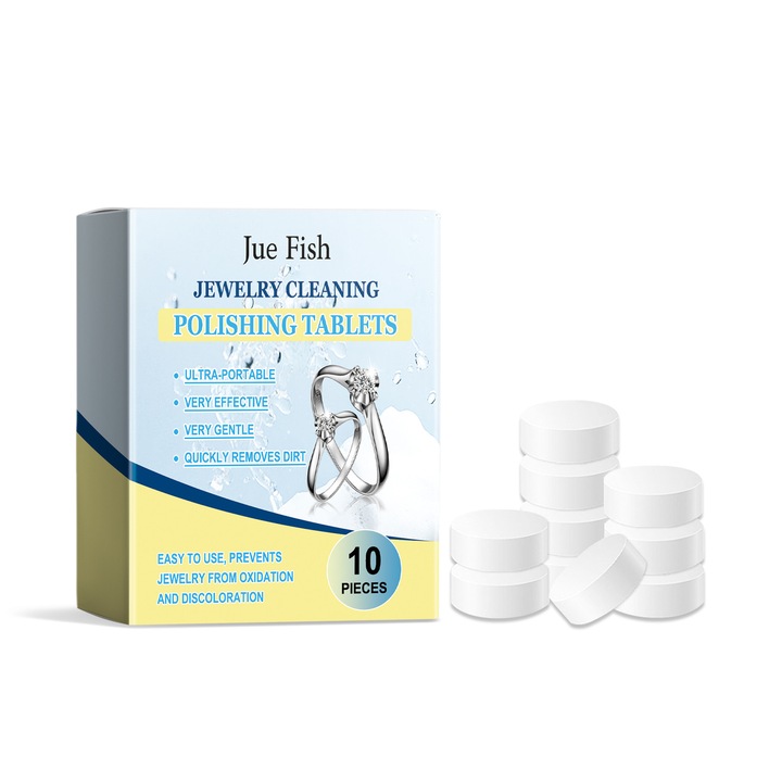 Tablete efervescente pentru curatarea bijuteriilor, 2 bucati, dezinfectare, intretinere, multicolor