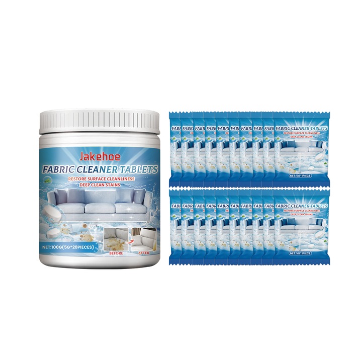 Tablete de curatare a tesaturilor Jakehoe, decontaminare a mucegaiului pentru canapele din piele, intretinere, renovare, curatare multi-efect, 2 buc