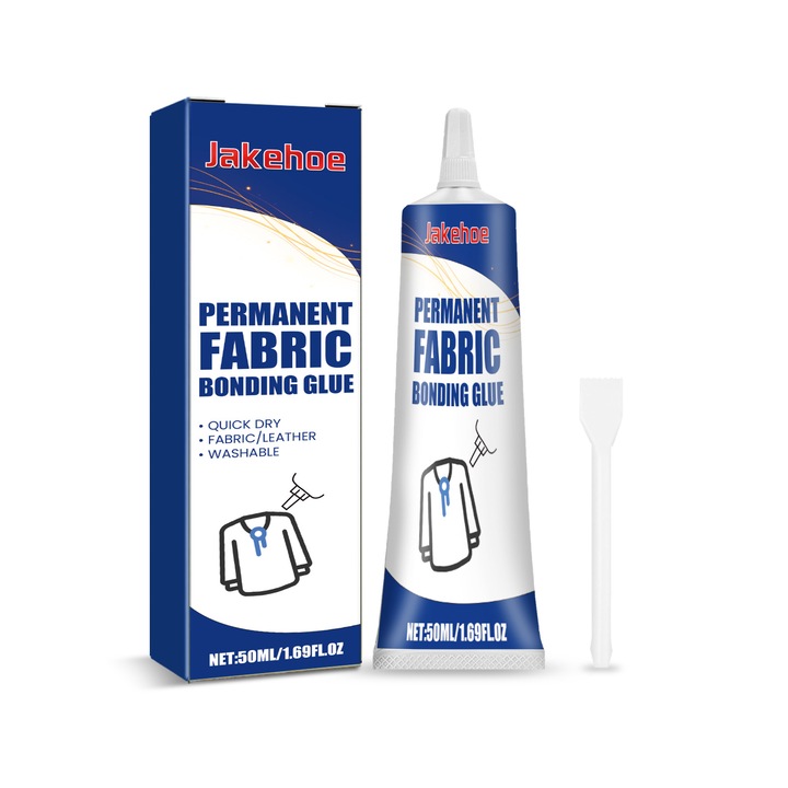 Adeziv transparent impermeabil Jakehoe Clothing, adeziv pentru tesaturi din denim rezistent la temperatura si apa, 2 buc.