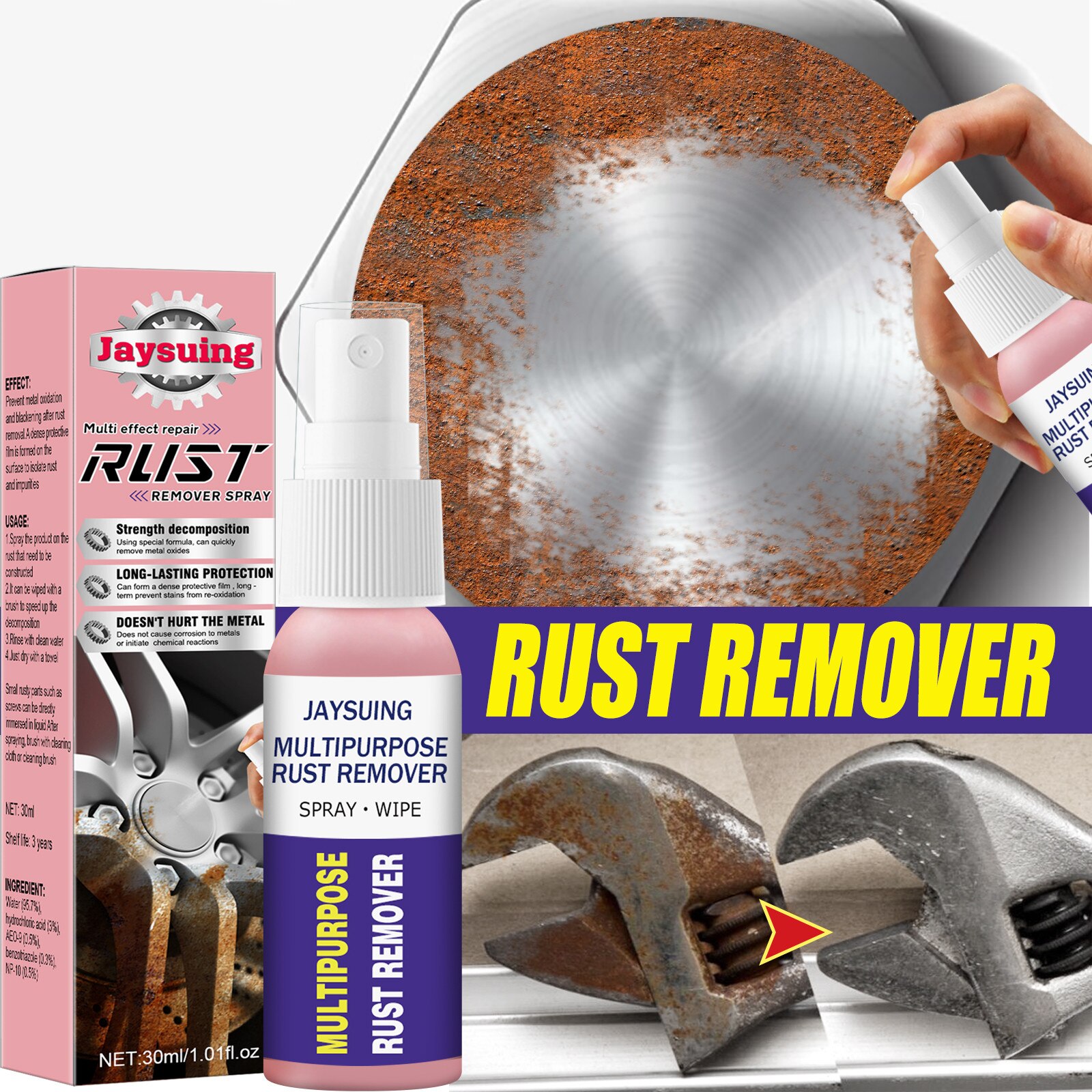 Spray anti-rugina, Jaysuing, pentru metal, protectie indelungata, 400ml ...
