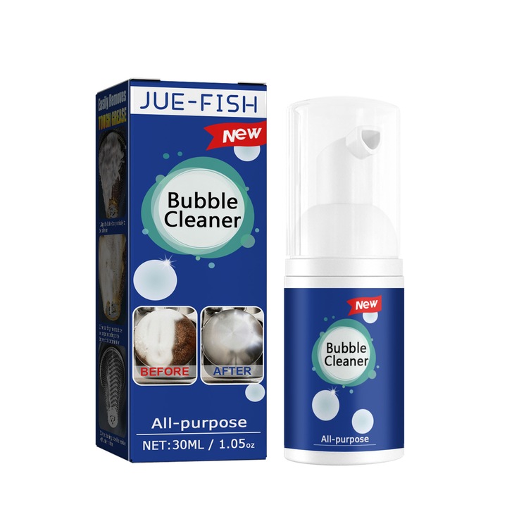 Curatator de ulei Jue-Fish, spuma multifunctionala, pentru aragaz, elimina petele persistente, 500ml
