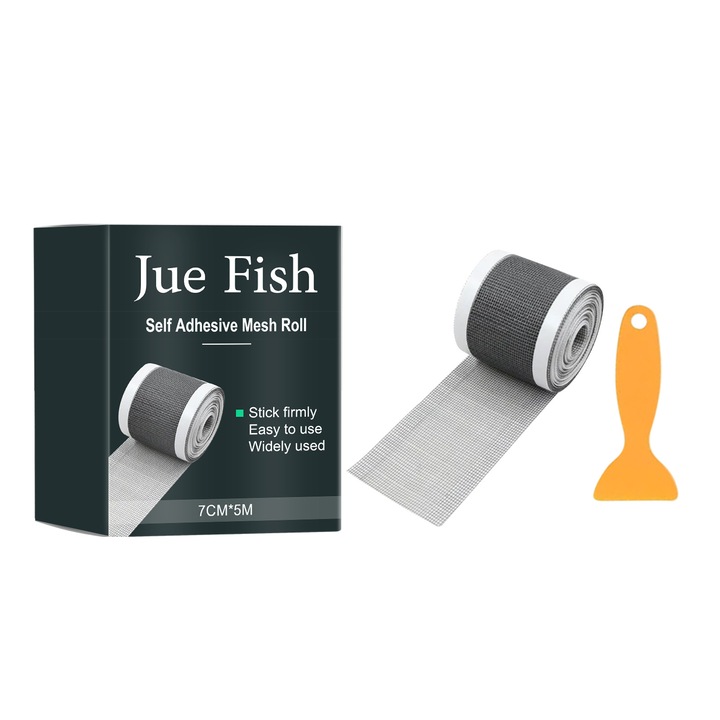 Rola de plasa autocolanta Jue-Fish, PVC, 10cmx5m