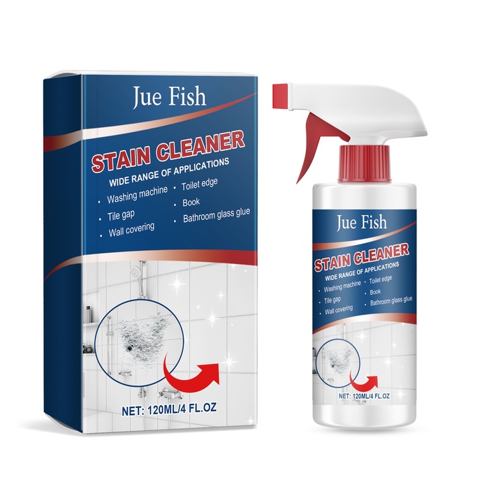 Set de 3 bureti de curatare pentru baie Jue-Fish, curatare eficienta a petelor, multicolor
