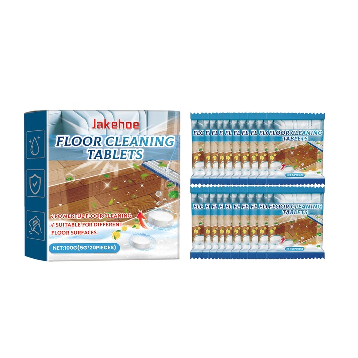 Tablete de curatare pentru podea, detergenti universali, 20 buc, dizolva pete si calcar, multicolor