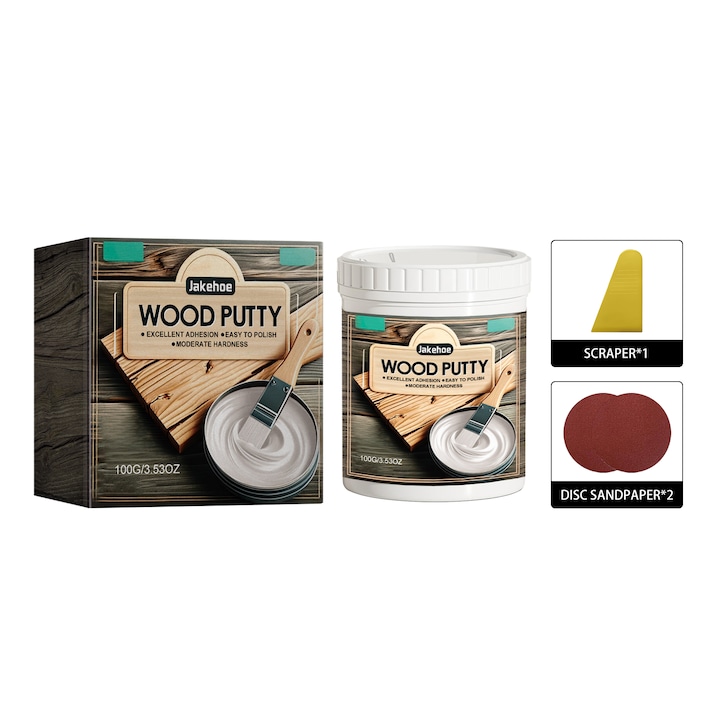 Pasta de reparat mobilier din lemn Jakehoe, pentru zgarieturi, 250ml