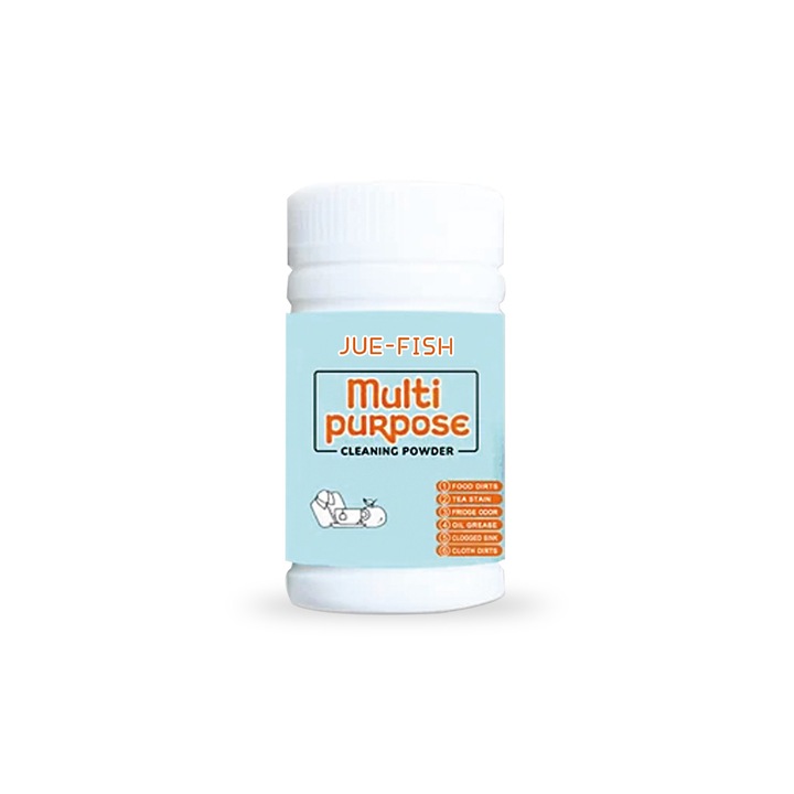 Jue-Fish Pudra de curatare multifunctionala, Hota de bucatarie Curatare pete de ulei Rugina Pudra decontaminanta 2 buc