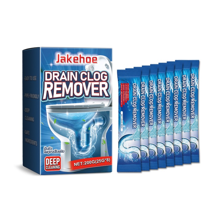 Solutie de indepartare a blocajelor pentru tevi de toaleta Jakehoe, 2 buc