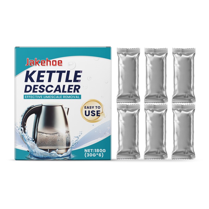 Pudra anticalcar pentru fierbator, Jakehoe, cu extract de lamaie, 10-20g, 1L apa