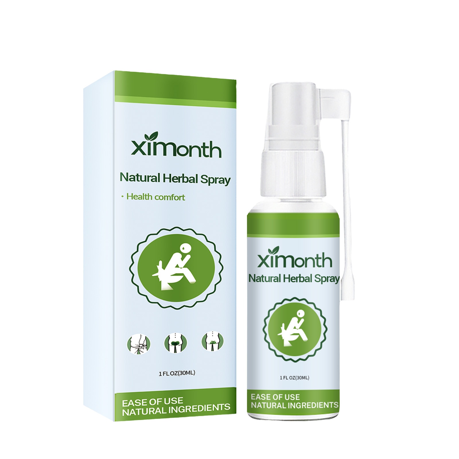 Spray natural pentru hemoroizi, Ximonth, extract de Ginkgo biloba si aloe  vera, 100ml - eMAG.ro