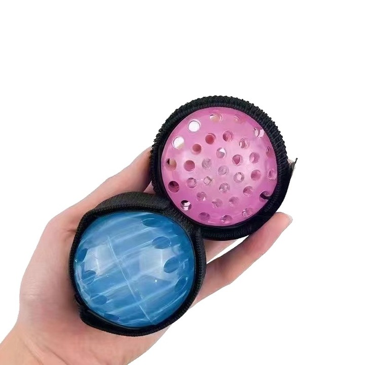 Minge Saltareata By Fitilomania Crystal Ball, Albastru, 6 cm, cu Banda Elastica, +7 Ani