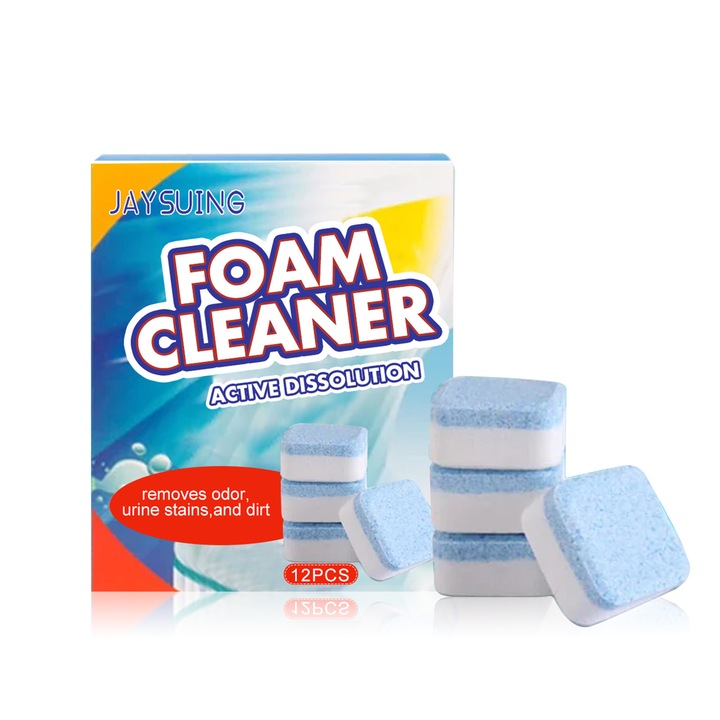 Detergent de toaleta, curatare pete si mirosuri, set de tablete, parfum lamaie