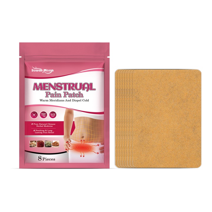 Plasture pentru dureri menstruale South Moon, plasture pentru ingrijirea corpului menstrual pentru femei, pentru ameliorarea durerilor menstruale, 2 buc.