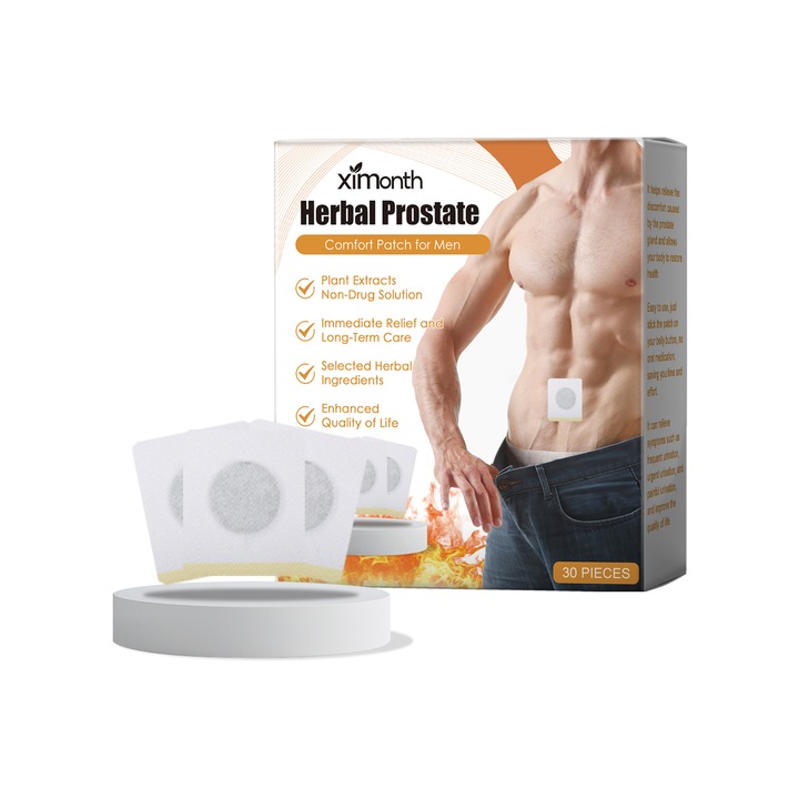 Plasture pentru confortul prostatei pe baza de plante pentru barbati, Ximonth, plasture pentru ingrijirea prostatei calmeaza disconfortul zonei pelvine a barbatilor si imbunatateste sanatatea si confortul 2 buc