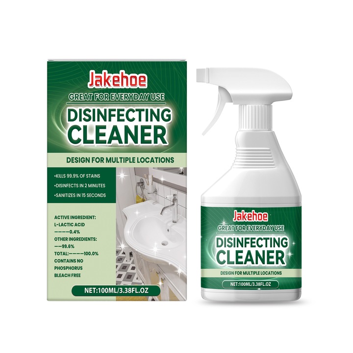 Jakehoe Detergent Multifunctional Baie Bucatarie Sufragerie Scala de Ulei Luster Clean Fluid de Curatare de Unica Utilizare 2 buc