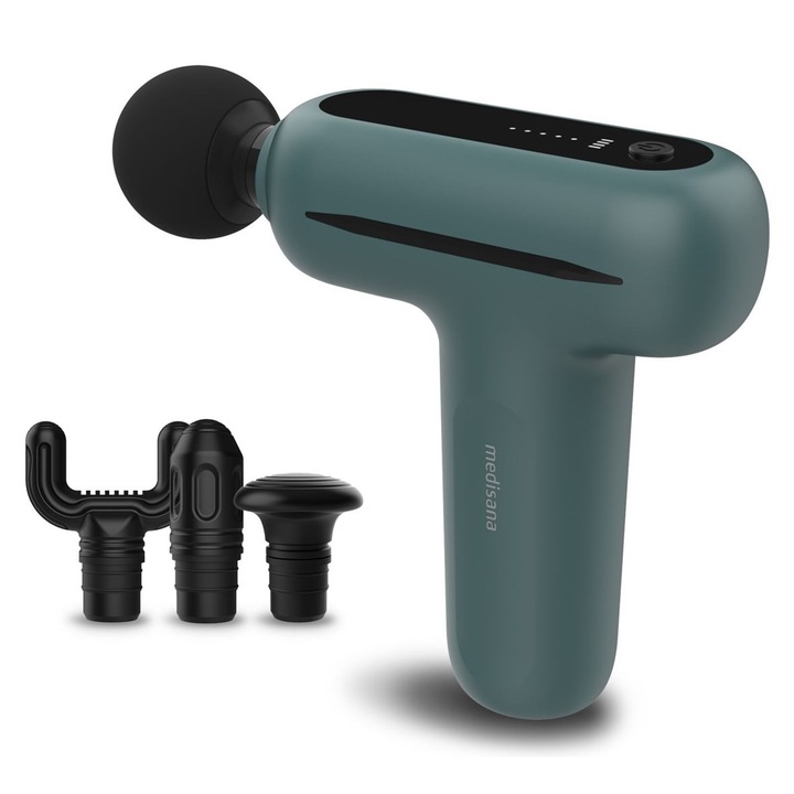 Уред за масаж на шия, гръб, крака, регулируема интензивност, преносим, сив