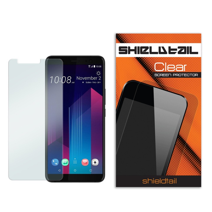 Protectie ecran din sticla securizata SHIELDTAIL 9H pentru HTC U11+ Plus, transparent, 0.3mm, usor de montat