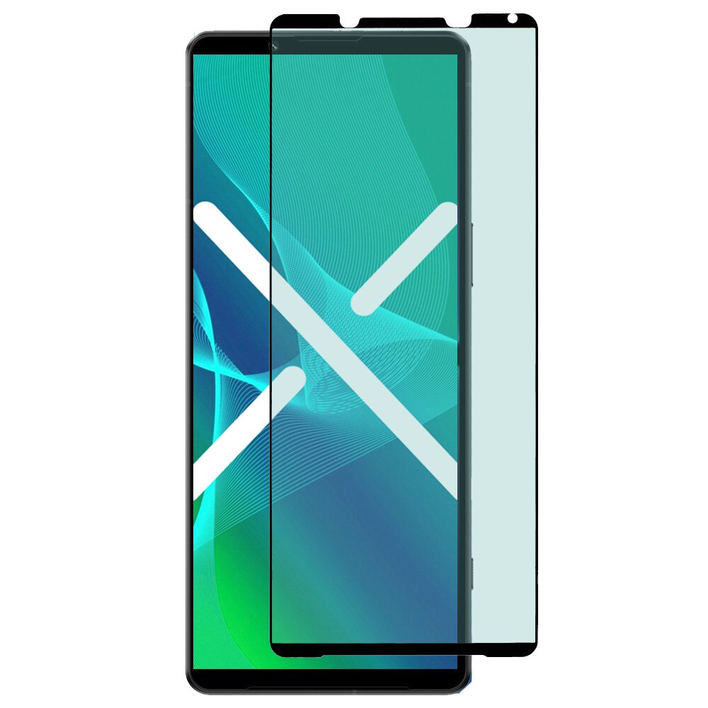 Folie protectie Full Glue pentru Sony Xperia 1 IV, 9H, 0,3mm, negru, set cu accesorii de montaj