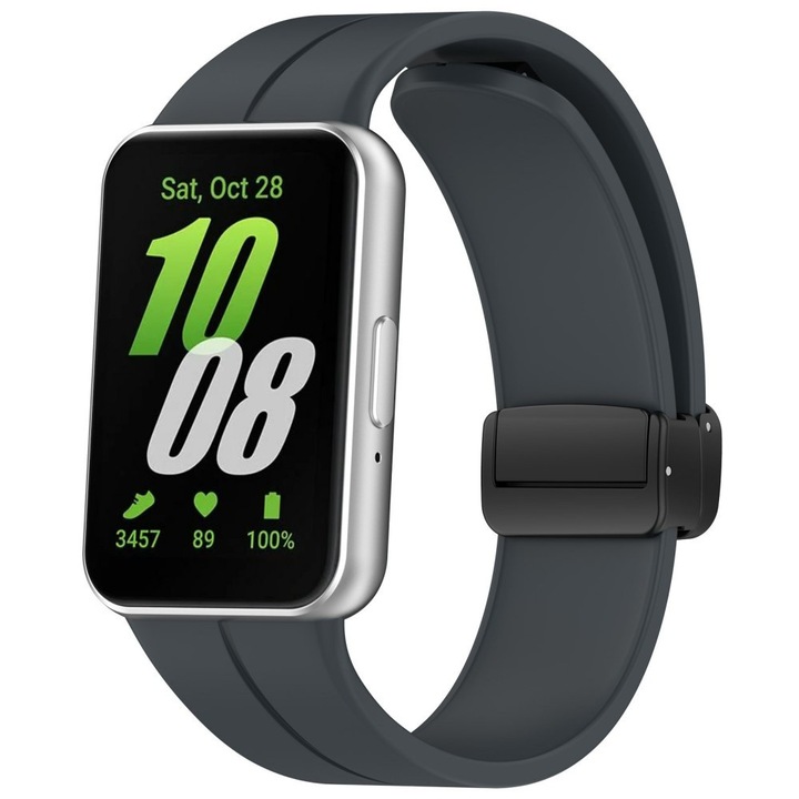 Curea XGSM din silicon pentru Samsung Galaxy Fit 3, gri inchis