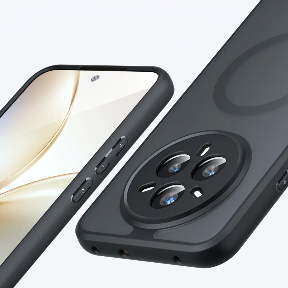 Husa telefon pentru Realme 14 Pro+ 5G, ERBORD, policarbonat, compatibil MagSafe, negru