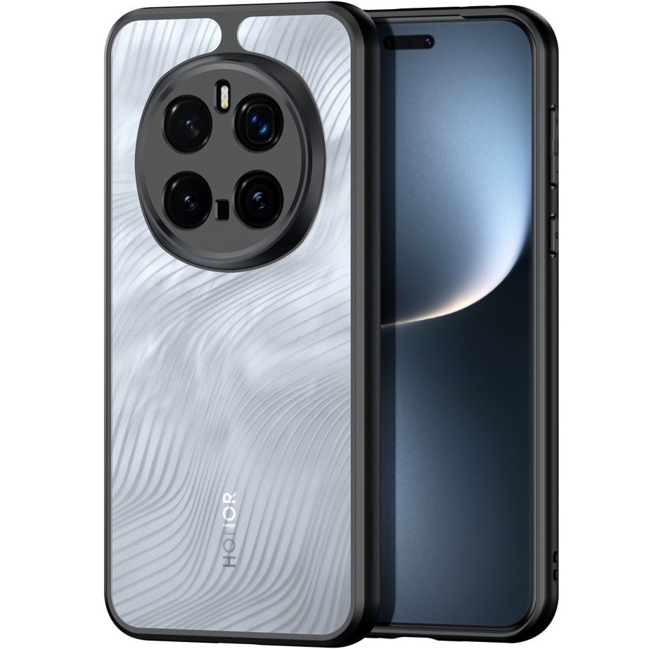 Husa Aimo pentru Honor Magic 7 Pro, DuxDucis, TPU, transparent/negru, protectie ridicata